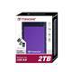 Внешний жесткий диск HDD Transcend 2 TB H3 фиолетовый, 2.5