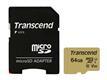 Карта памяти MicroSD 64GB Transcend 500S UHS-I U1 + SD адаптер, MLC