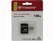 Карта памяти MicroSD 128GB Transcend 300S UHS-I U1 + SD адаптер