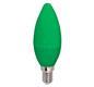 Лампа Ecola candle LED color 6,0W 220V E14 Green свеча Зеленая матовая колба 103x37(1/10/100)