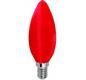 Лампа Ecola candle LED color 6,0W 220V E14 Red свеча Красная матовая колба 103x37(1/10/100)
