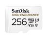 MicroSDXC 256GB SanDisk Class 10 High Endurance Video Monitoring Card UHS-I U3 V30 (100 Mb/s) + SD
