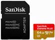 MicroSD 64GB SanDisk Class 10 Extreme Plus A2 V30 UHS-I U3 (170 Mb/s) +SD адаптер