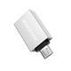 Переходник микро USB - USB 3.0(f) Borofone BV2, плоский, алюминий, цвет: серебряный (1/100/600)