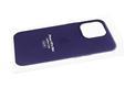 Задняя крышка Iphone 13 Pro Max (6.7) Leather Case под кожу, с лого, magsafe, в упаковке, темно-синяя