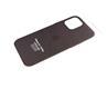 Задняя крышка Iphone 12/12 Pro (6.1) Leather Case под кожу, с лого, magsafe, в упаковке, черная