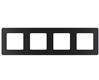 Рамка ЭРА серии ЭРА 12 скрытой установки на 4 поста чёрный (1/10/100/1600)