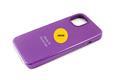 Силиконовый чехол Iphone 11 Silicon Case с логотипом, закрытый низ, в блистере, фиолетовый