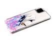 Задняя крышка Samsung Galaxy M52 утолщенный, жидкие блестки, цветной рисунок, девушка в капюшоне с телефоном