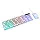 Проводной игровой набор KMG-2305U WHITE Nakatomi Gaming - клавиатура + опт. мышь с RGB подсветкой