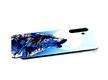 Задняя крышка Samsung Galaxy M52 красочный винил, прозрачный борт, синий волк