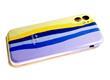 Силиконовый чехол Iphone 13 mini (5.4) под оригинал, с защитой камеры, радужный градиент, желто-сиреневый