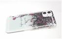 Задняя крышка Realme C21 красочный винил, прозрачный борт, цветы Expect nothing