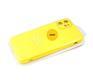 Силиконовый чехол Iphone 5 Silicon Case с логотипом, закрытый низ, в блистере, желтый