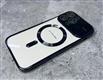 Силиконовый чехол Iphone 12 Pro Max (6.7) прозрачный с MagSafe, полная защита камеры LENS, черный
