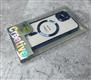 Силиконовый чехол Creative Iphone 14 (6.1) прозрачный с MagSafe и защитой камеры, цветной борт, голубой