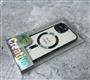 Силиконовый чехол Creative Iphone 12 Pro (6.1) прозрачный с MagSafe и защитой камеры, цветной борт, зеленый