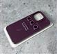 Силиконовый чехол Iphone 13 mini (5.4) Silicone Case+линзы на камеру, с антишок углами, фиолетовый