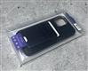 Задняя крышка Iphone 15 под кожу, с бархатом внутри, раскладная визитница-подставка, фиолетовая