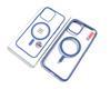 Задняя крышка Clear Case цветная для Iphone 15 Pro Max с Magsafe, цветной борт, голубая