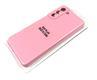 Силиконовый чехол Realme 8i Silicone Case с бархатом внутри, без лого, в блистере, розовый
