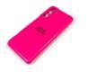 Силиконовый чехол Realme 8i Silicone Case с бархатом внутри, без лого, в блистере, ярко-розовый