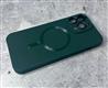 Силиконовый чехол Iphone 14 Pro Max (6.7) плотный, матовый с защитой камеры и MagSafe, в тех.паке, темно-зеленый