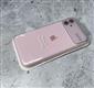 Задняя крышка Iphone 14 Plus (6.7) Silicone case с защитой камеры AUTOFOCUS, с лого, розовая