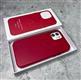 Задняя крышка Iphone 11 Leather Case под кожу, с лого, magsafe, в упаковке, красная