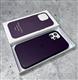 Задняя крышка Iphone 11 Leather Case под кожу, с лого, magsafe, в упаковке, вишневая