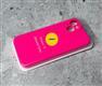 Силиконовый чехол Iphone 14 Plus (6.7) Silicone case, закрытый низ, в блистере, ярко-розовый