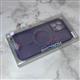 Задняя крышка Iphone 15 Pro PROTECTIVE CASE с блестками, MagSafe из блесток, фиолетовая