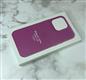 Задняя крышка Iphone 12/12 Pro (6.1) Leather Case MagSafe под кожу, с логотипом, ярко-розовая
