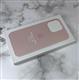 Задняя крышка Iphone 12/12 Pro (6.1) Leather Case MagSafe под кожу, с логотипом, розовая