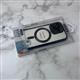 Силиконовый чехол Iphone 11 CASE BAND прозрачный, цветной борт и MagSafe, черный
