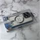 Силиконовый чехол Iphone 15 Pro Max CASE BAND прозрачный, цветной борт и MagSafe, серебро