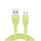 USB - Lightning дата кабель, KUULAA KL-X27-L-100G, силиконовая оплетка, макс. 2.4А, длина 1м, цвет зеленый (1/100)