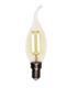 Лампа светодиодная REXANT филаментная Свеча на ветру CN37 7.5 Вт 600 Лм 2700K E14 прозрачная колба (10/100)
