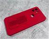 Силиконовый чехол Iphone 13 (6.1) матовый с защитой камеры и раскладной лесенкой-подставкой, красный