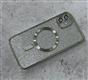 Силиконовый чехол Iphone 13 (6.1) 2в1, блестящая подложка, с Magsafe, защита камеры, серебро