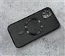 Силиконовый чехол Iphone 13 (6.1) 2в1, блестящая подложка, с Magsafe, защита камеры, черный