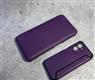 Чехол-книга NEW FASHION Iphone 13 Pro силиконовое основание, с магнитом и защитой камеры, фиолетовый