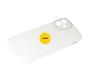 Задняя крышка Iphone 13 Pro стеклянная, силиконовый борт, окантовка камеры и защитой, с лого, белая