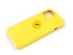 Силиконовый чехол Iphone 7/8 Silicon Case с логотипом, закрытый низ, с защитой камеры , в блистере, желтый