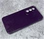 Силиконовый чехол Samsung Galaxy A24 плотный, с блестками и с защитой камеры, темно-фиолетовый