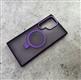 Задняя крышка с MagSafe для Iphone 15 прозрачно-матовая, фиолетовая