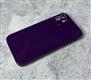 Силиконовый чехол Iphone 12 (6.1) плотный, глянцевый, полная защита камеры с блестками, темно-фиолетовый