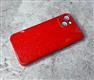 Силиконовый чехол Iphone XS плотный с блестками и защитой камеры, (9) красный