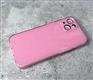 Силиконовый чехол Iphone XS плотный с блестками и защитой камеры, (3) розовый