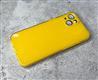 Силиконовый чехол Iphone XS плотный с блестками и защитой камеры, (2) желтый
